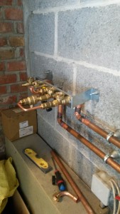 chantier installation chaudière gaz condensation